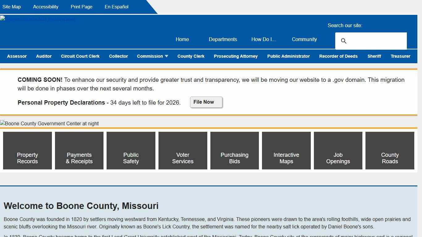 Boone County, Missouri Government